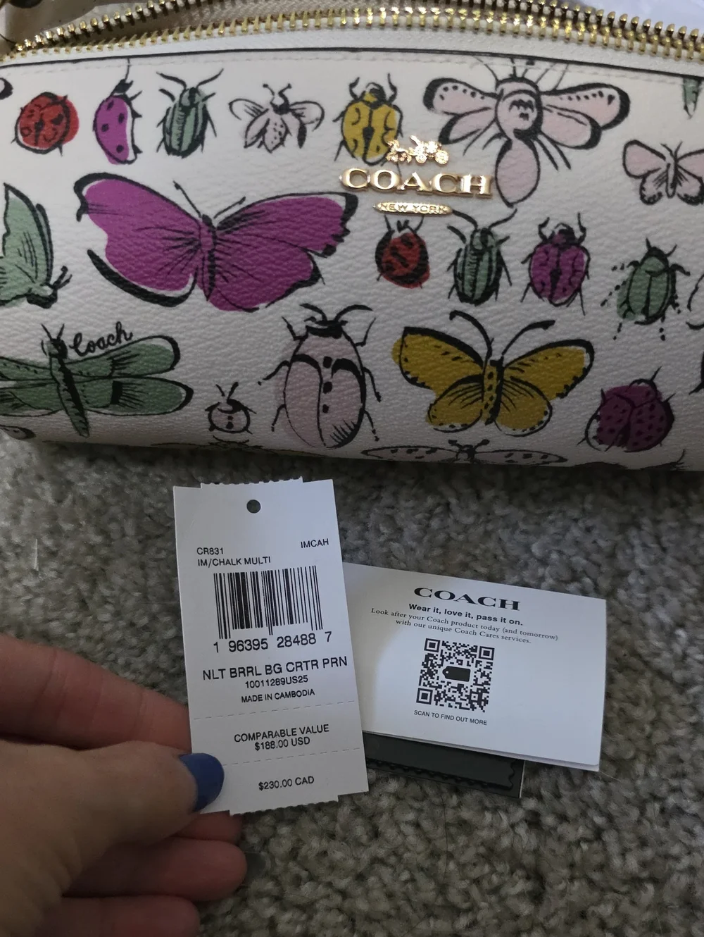 Coach Nolita Barrel Bag Creature Print Chalk Multi Limited Edition